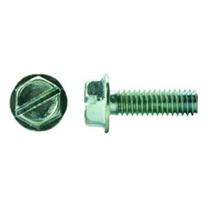 SJMSSS10C1 10-24 X 1 SLOTTED INDENTED HEX WASHER MACHINE SCREW. 18-8 SS